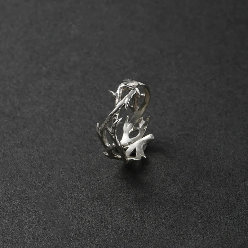 Vintage Style Couples' Rings with Branches and Thorns Design