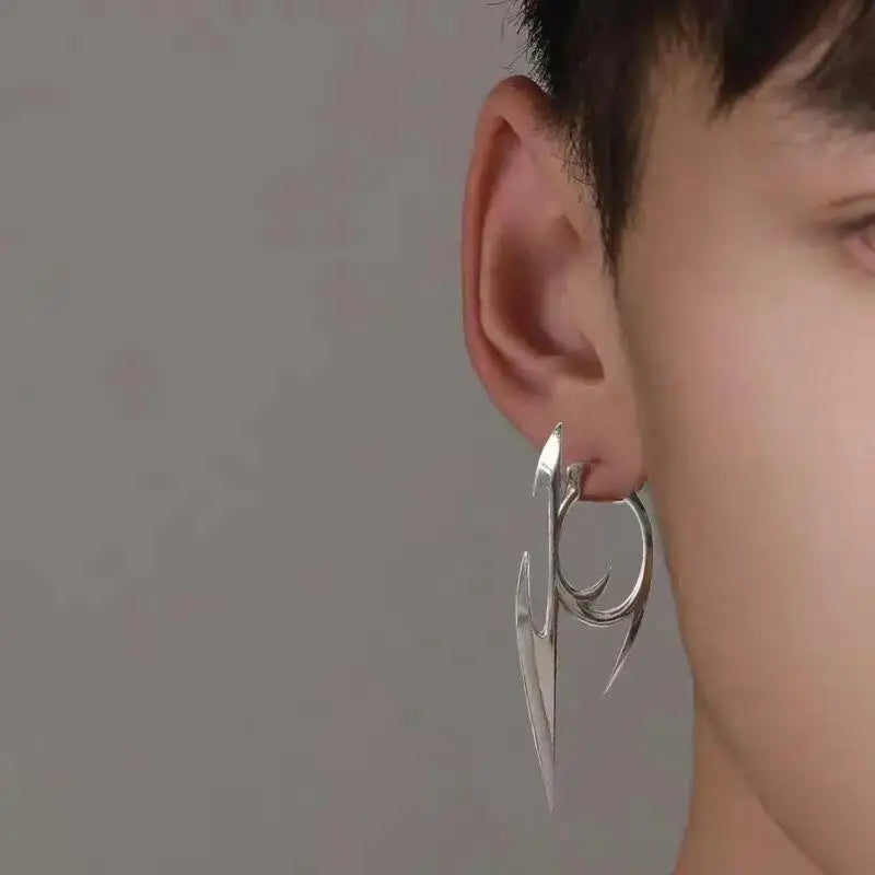 Punk Rock Irregular Spike Stud Earrings for Hip Hop Gothic Style
