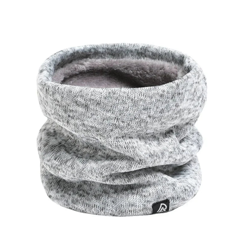 Unisex Solid Cashmere Warm Winter Ring Scarf Snood Muffler GRAY