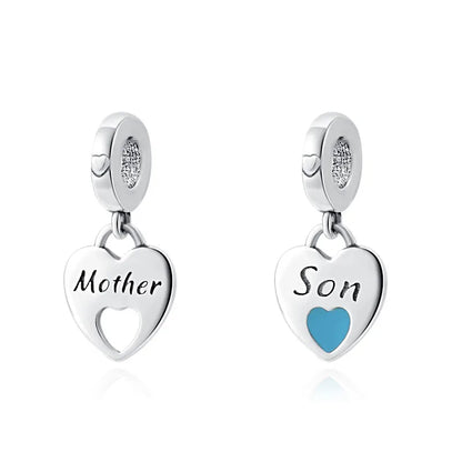 Mother Son Family Tree 925 Silver DIY Bead Bracelet Necklace Jewelry Gift for New Moms