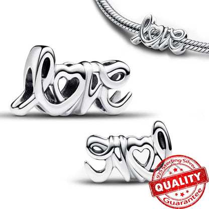 925 Sterling Silver Multicolor Heart Rose Charm Pendant for DIY Bracelets and Necklaces Romantic Couple Gift