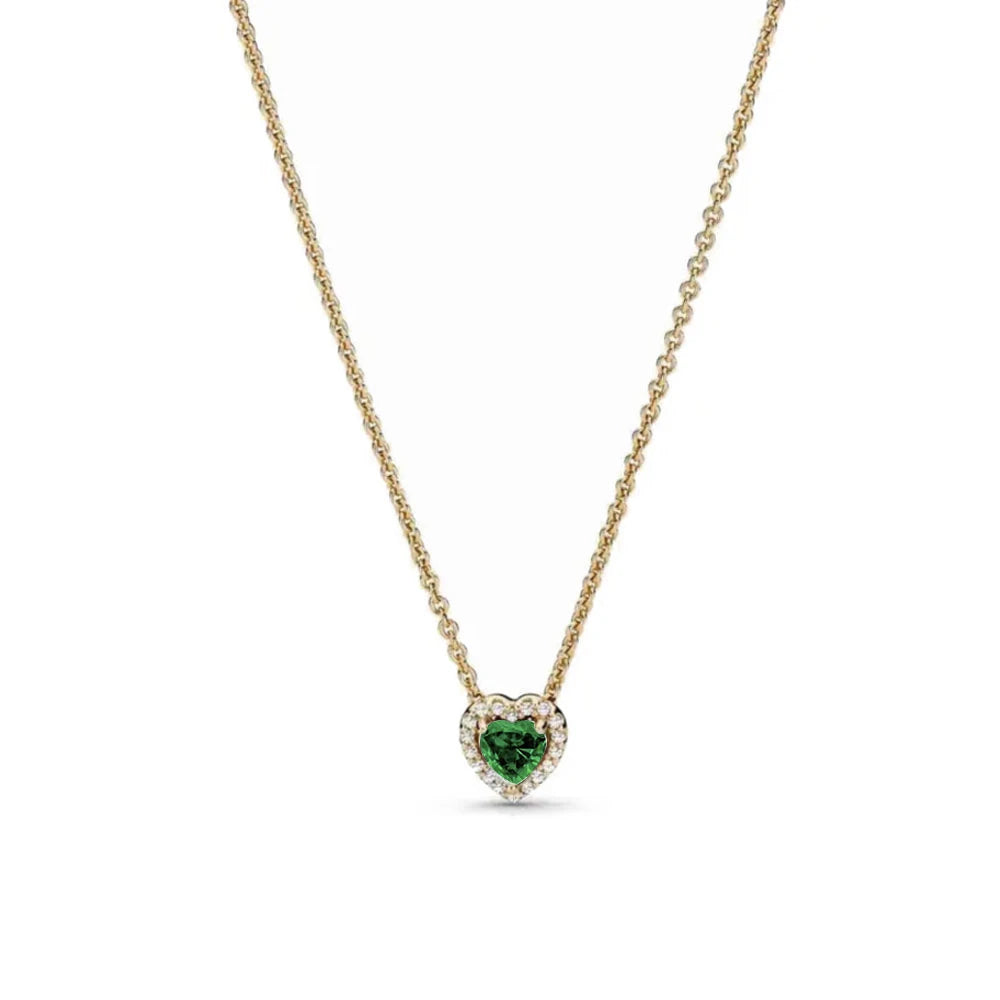 Zircon Love Heart Pendant Necklace Top Rated DIY Jewelry Charm for Women B6006