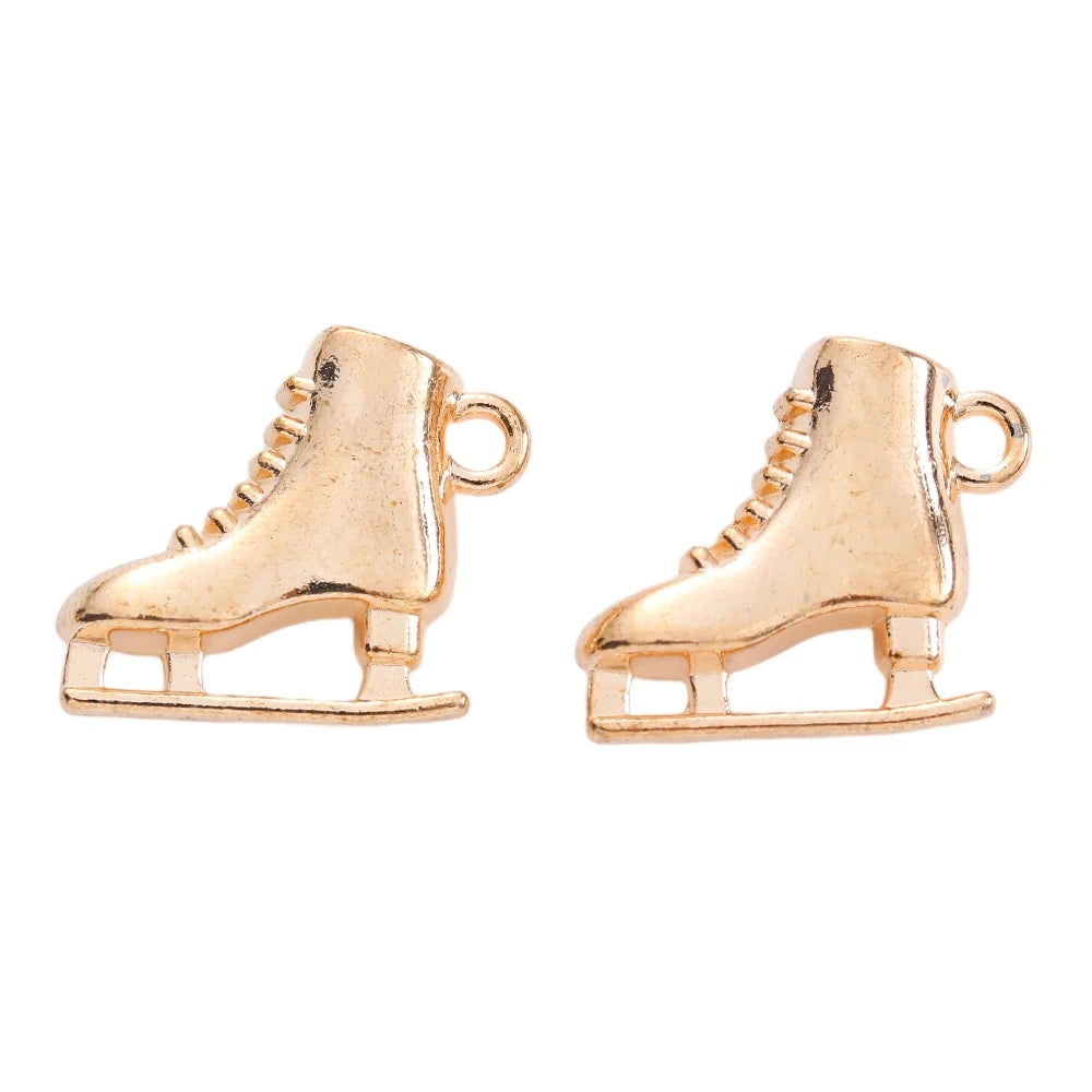 Vintage Zinc Alloy Shoe Charms Set for DIY Jewelry Making - 8 Pieces
