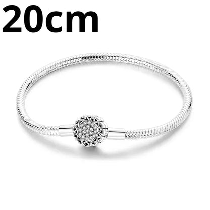 925 Sterling Silver Adjustable Gold Cross Virgin Mary Blue Eye Zircon Charm Bracelet for Women Birthday Gift