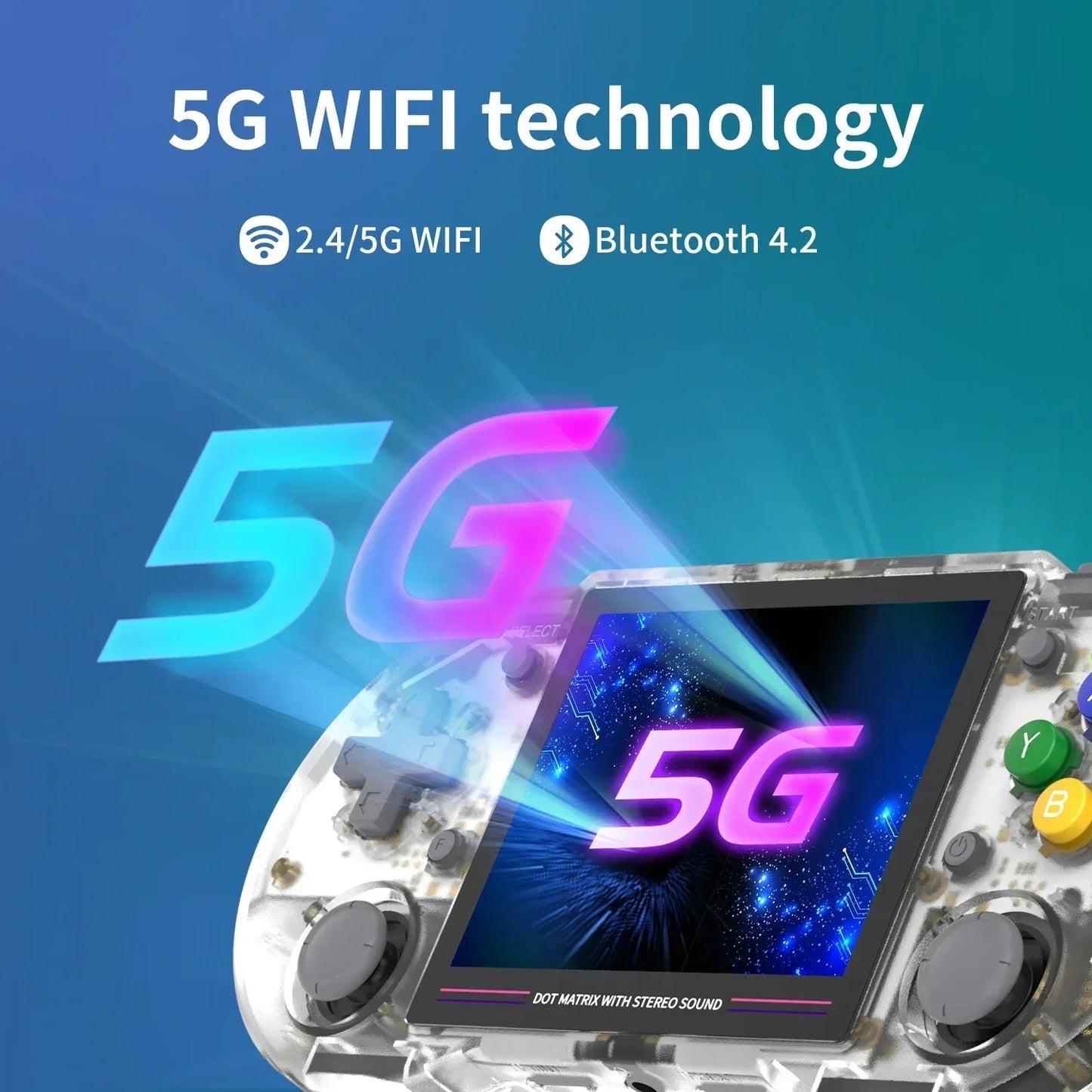 RG353PS Retro Handheld Game Console 3.5 Inch IPS Screen Linux RK3566 Chip 128GB TF Card Preinstalled 20000 Games