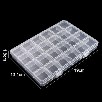 ClearCraft Adjustable Bead Organizer Box Top Rated Storage Solution for Jewelry and Crafts 24 Grids