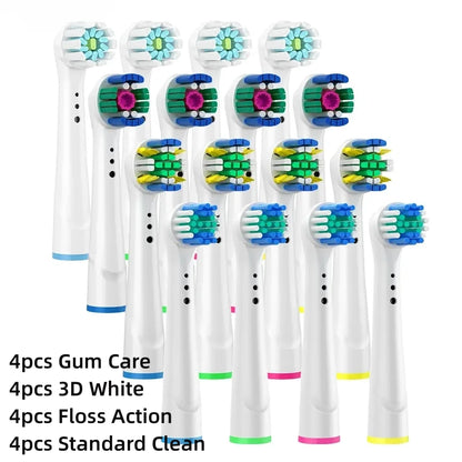 16/20PCS Brush Head Nozzles for Oral B Electric Toothbrush 16 Assorted D