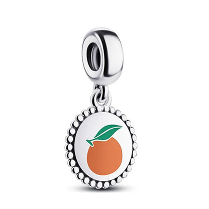 New 925 Silver Pink Purple Bead Ice Cream Pendant for European Original Bracelet DIY Exquisite Jewelry