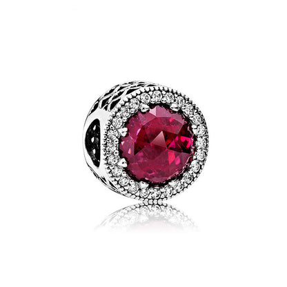 European 925 Sterling Silver Red Series DIY Charm Beads for Bracelet and Necklace Jewelry for Women