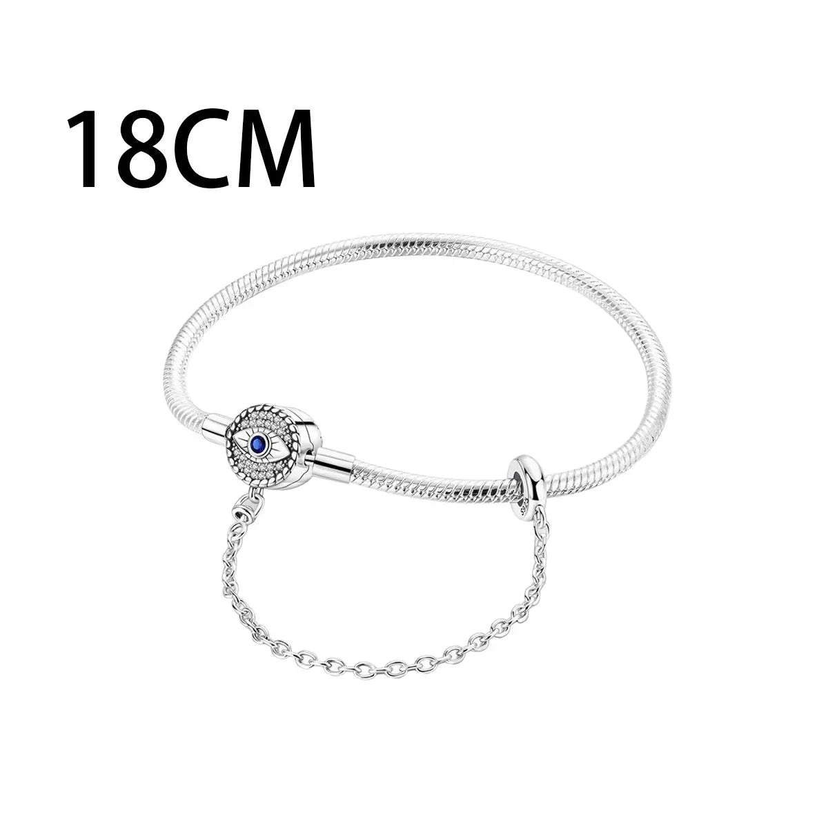 925 Sterling Silver Blue Evil Eye Jewelry Set With Zircon Charms Pendant Ring Earrings For Bracelet Necklace Gift