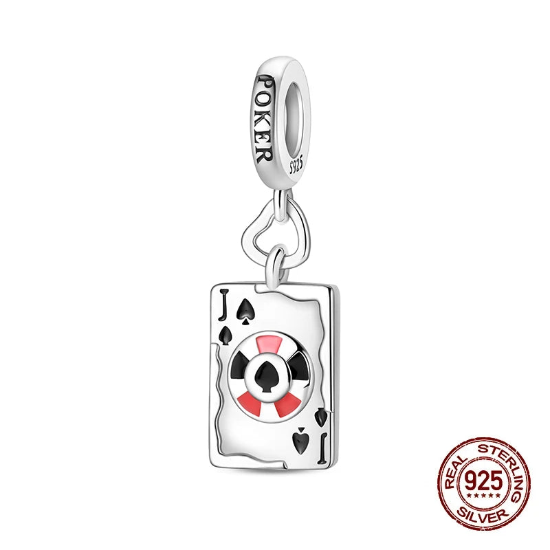 925 Sterling Silver Tarot Hourglass Bead Charm For Bracelet