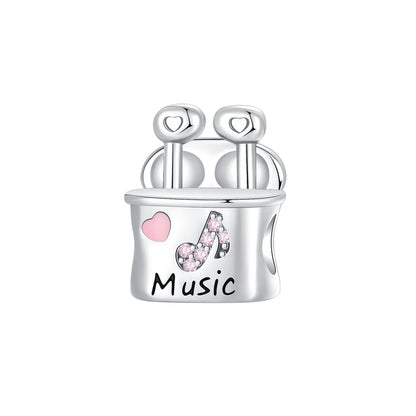 Original 925 Sterling Silver Magic Cube Charm Bead Pendant with Zircon for Bracelet and Necklace Jewelry