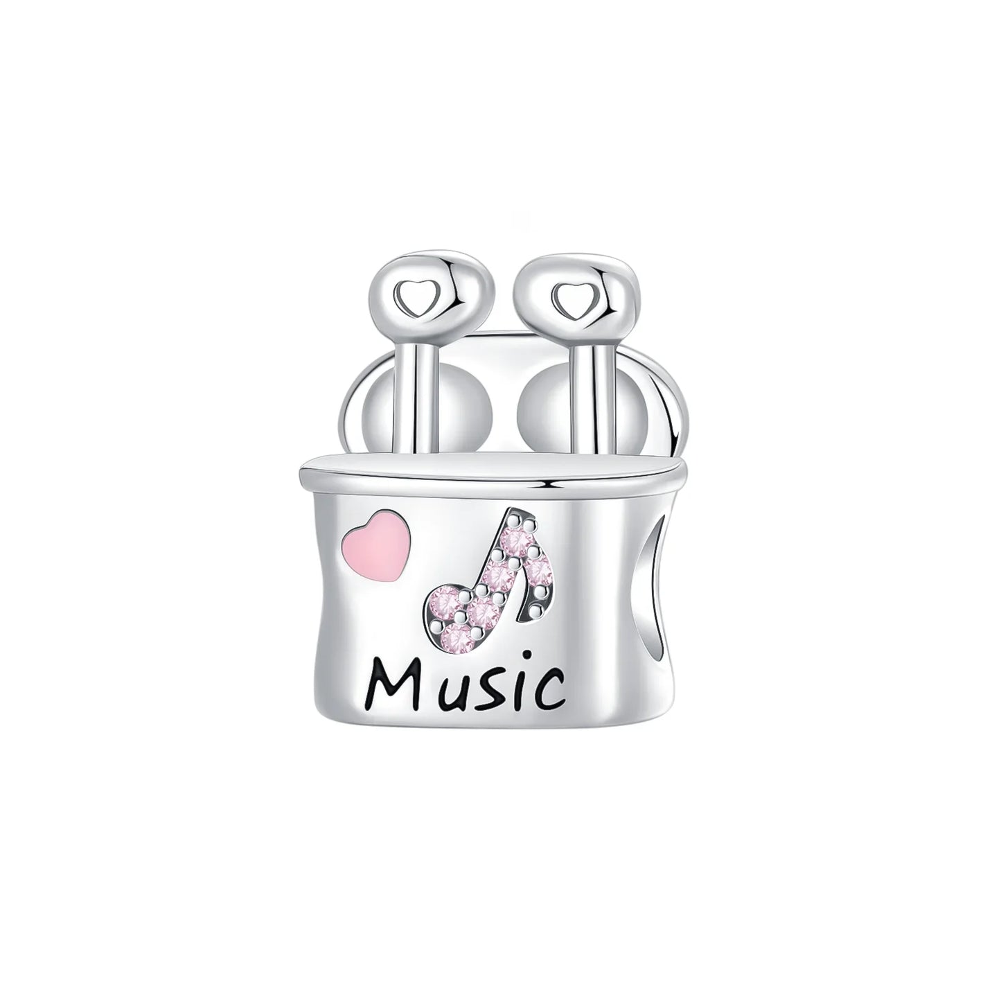 925 Sterling Silver Music Charms Beads Musical Note Piano Guitar Headset Earrings Pendants for DIY Bracelet Fine Jewelry Gift