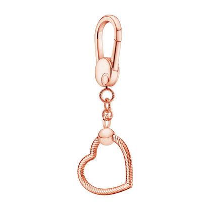 Silver Elegance Key Ring DIY Jewelry Accessory for Women 925 Sterling Silver N-HYC596RG
