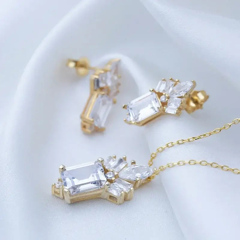 925 Sterling Silver Tiny Stud Earrings Colorful Crystal Luxury Jewelry