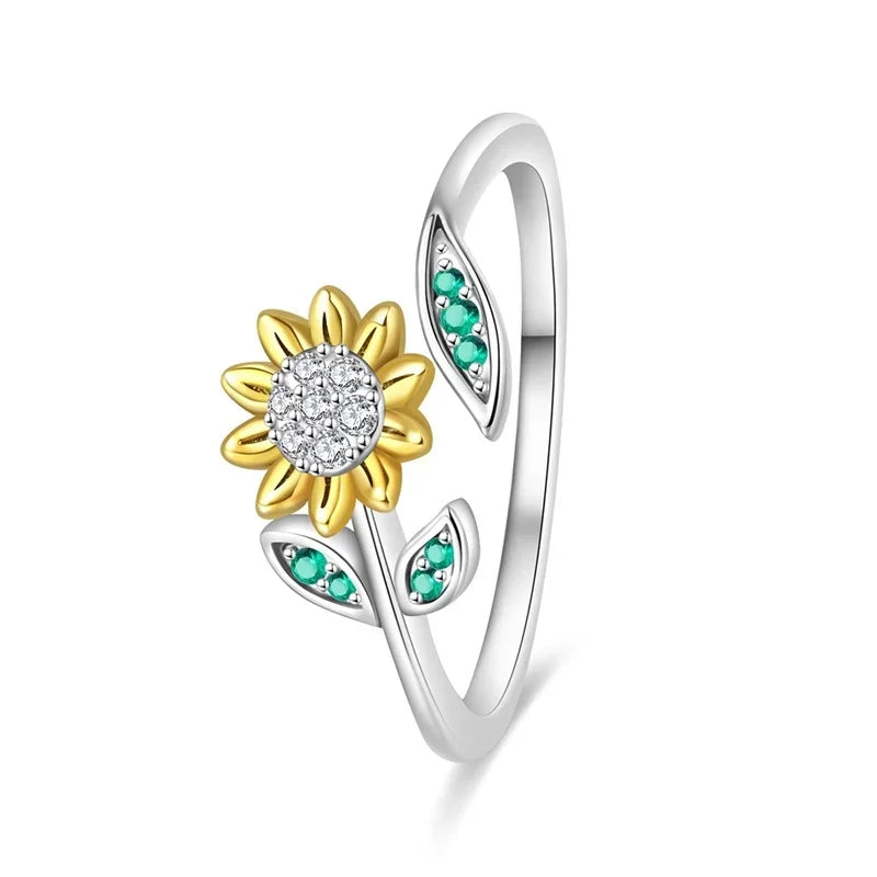 925 Sterling Silver Open Ring for Women Butterfly Dragonfly Turtle Cross Design Elegant Fine Jewelry Gift