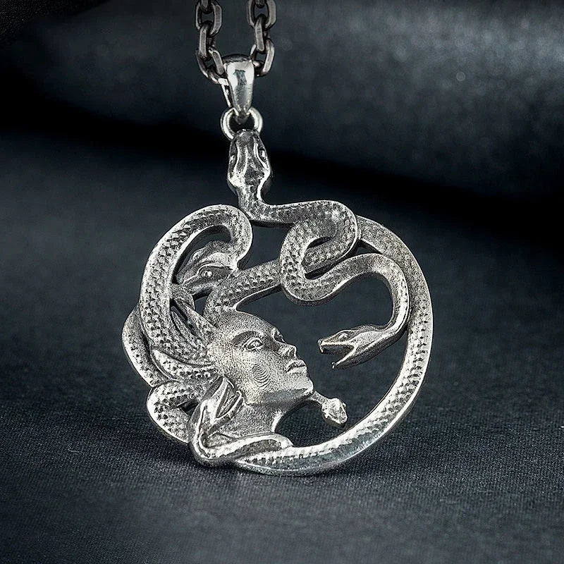 Handcrafted Skull Roman Helmet Pendant Necklace for Men