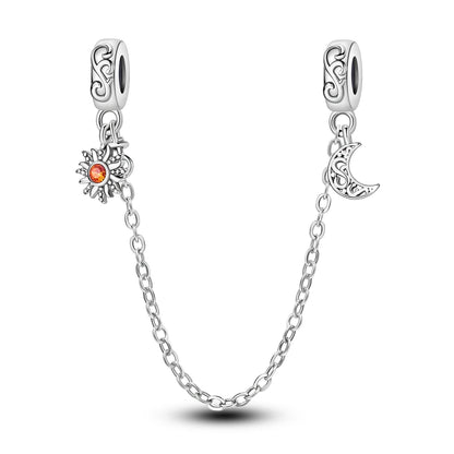 Moonlit Charm Clip 925 Silver Safety Chain Clasp for DIY Bracelets Jewelry for Women and Girls KTC1273