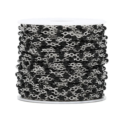 Colorful Enamel Stainless Steel Flat Cross Cable Chains for DIY Jewelry and Fancy Bracelets