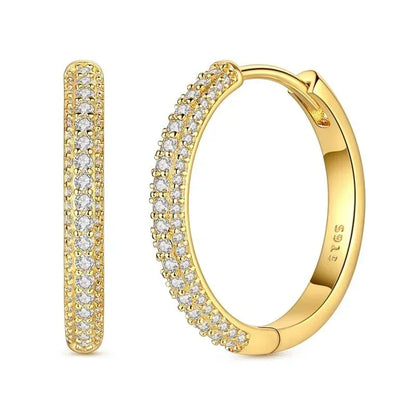 925 Sterling Silver Gold Hoop Earrings Halloween Pumpkin Skull Christmas Tree Zircon Studs for Women DIY Jewelry