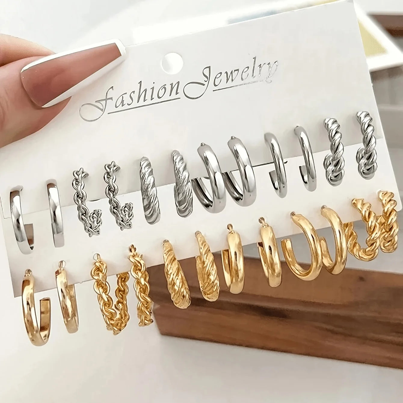 Punk Cross Twisted C Shaped Stud Earrings Geometric Metal Round Vintage Aesthetic Jewelry Gift for Women