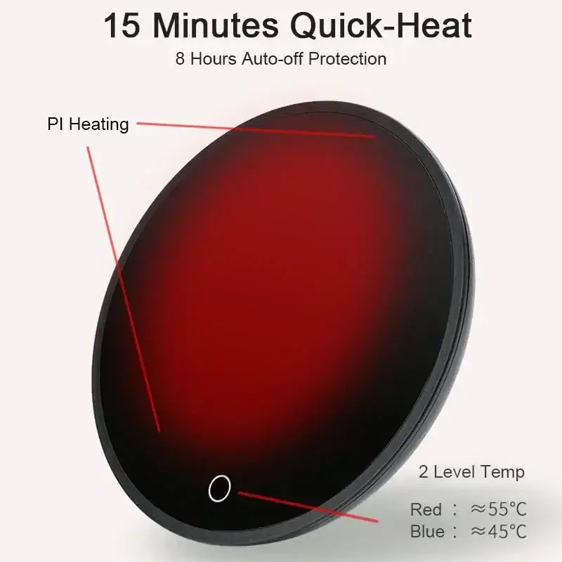New Coffee Mug Cup Warmer for Home Office Milk Tea Water Heating Pad 2 Constant-Temperatures Optional Auto-Off Gift Idea