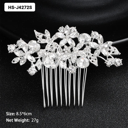 Efily Classic Silver Wedding Hair Combs - Crystal Rhinestone Bridal Accessories HS-J4272S Hair Combs