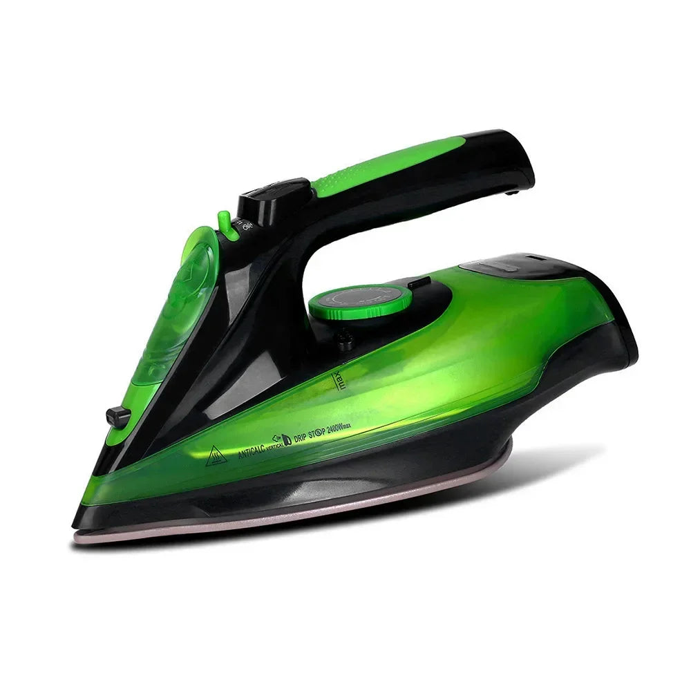 Cordless Steam Iron Handheld 5-Speed Adjustable Machine 2400W green