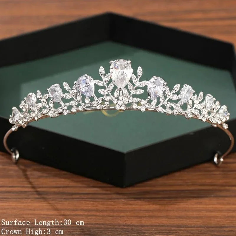 Silver Crown Tiara Hair Accessories for Brides - Top-Rated Crystal Rhinestone Diadem Silver 9