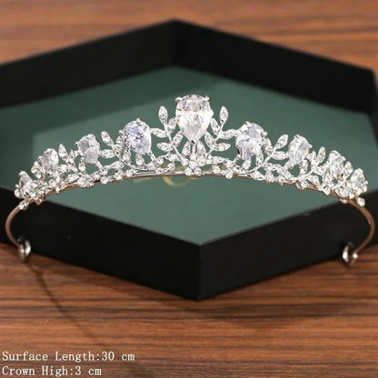 Silver Crown Tiara Hair Accessories for Brides - Top-Rated Crystal Rhinestone Diadem Silver 9
