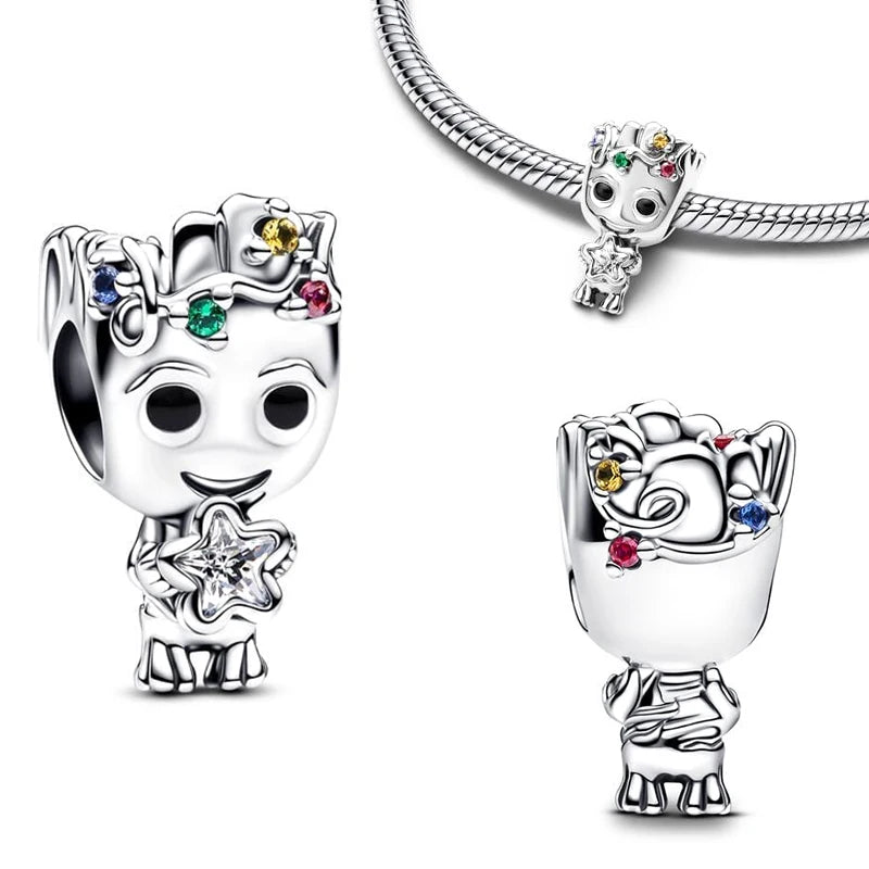 Disney Captain America 925 Sterling Silver Charm Bead