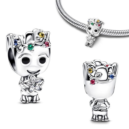 Disney Captain America 925 Sterling Silver Charm Bead