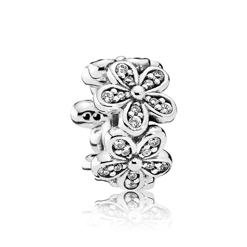 European Zircon Charm Beads 925 Silver Pendant Necklace for Women Gift P2031