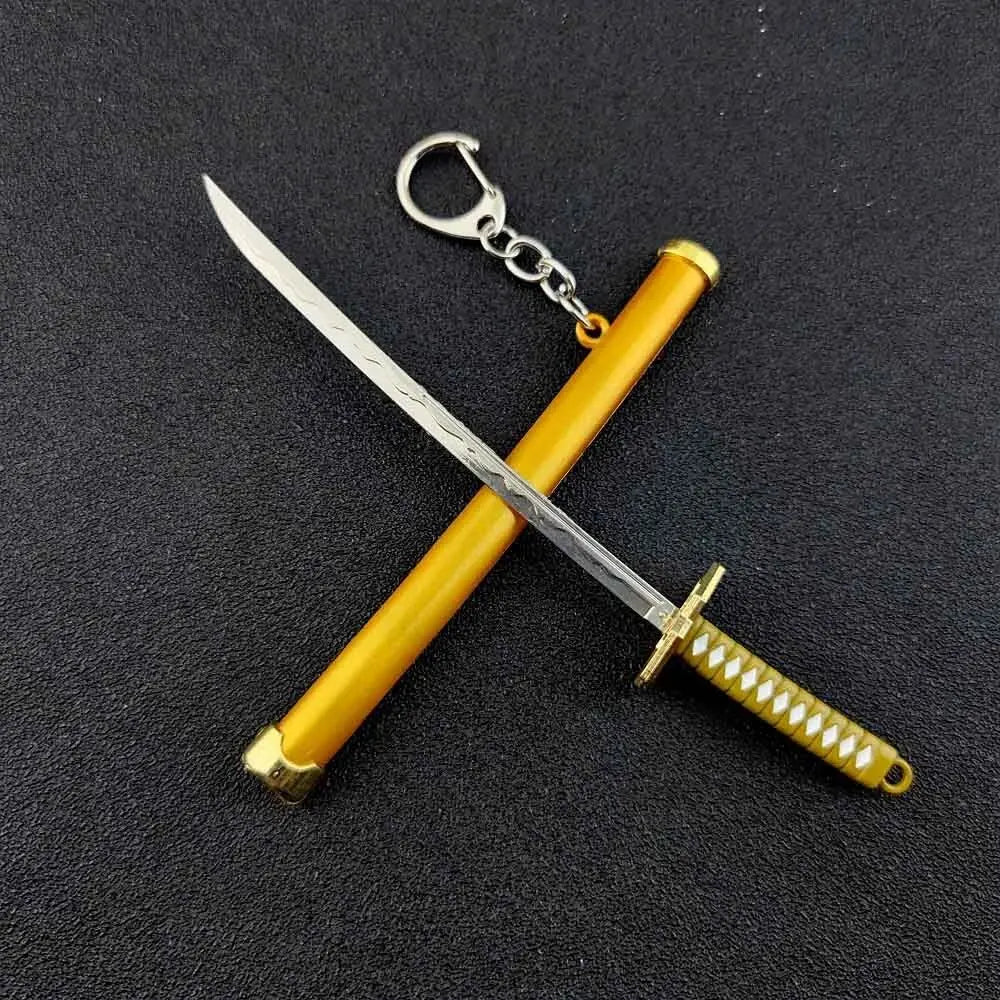 Mini Zoro Samurai Sword Keychain Top Rated Anime Accessory for Cosplay and Gifts K769-white
