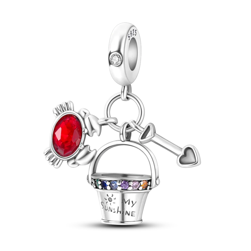 925 Sterling Silver Charm Bead Bracelet for Smartwatch and DIY Jewelry KTC659