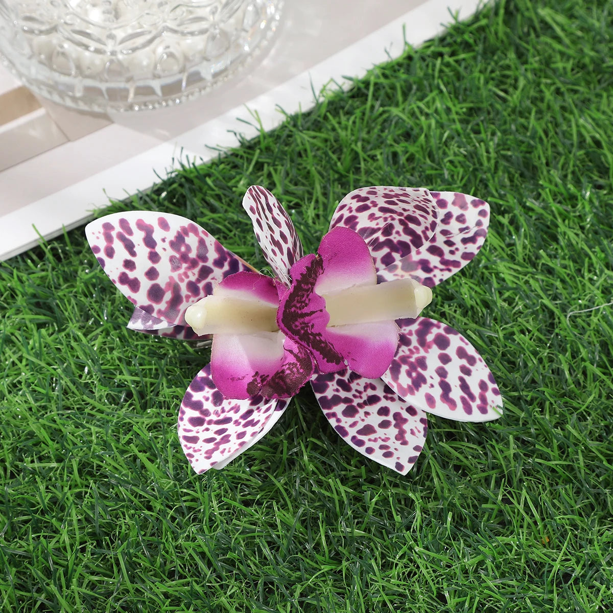 Bohemian Orchid Flower Hair Clips for Women Bridal Beach Wedding Hair Accessories