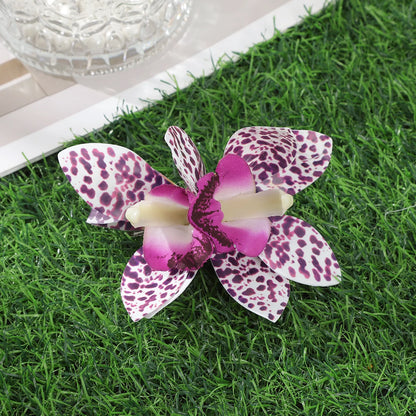 Bohemian Orchid Flower Hair Clips for Women Bridal Beach Wedding Hair Accessories