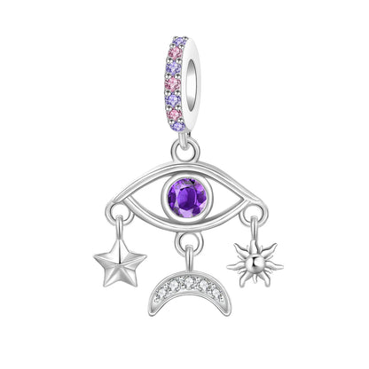925 Sterling Silver Blue Evil Eye Jewelry Set With Zircon Charms Pendant Ring Earrings For Bracelet Necklace Gift
