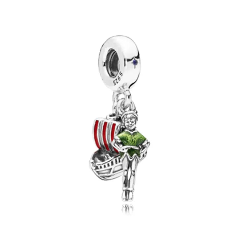 Exquisite 925 Silver Heart-Shaped Beads with Deer Pendant for European Bracelets DIY Jewelry
