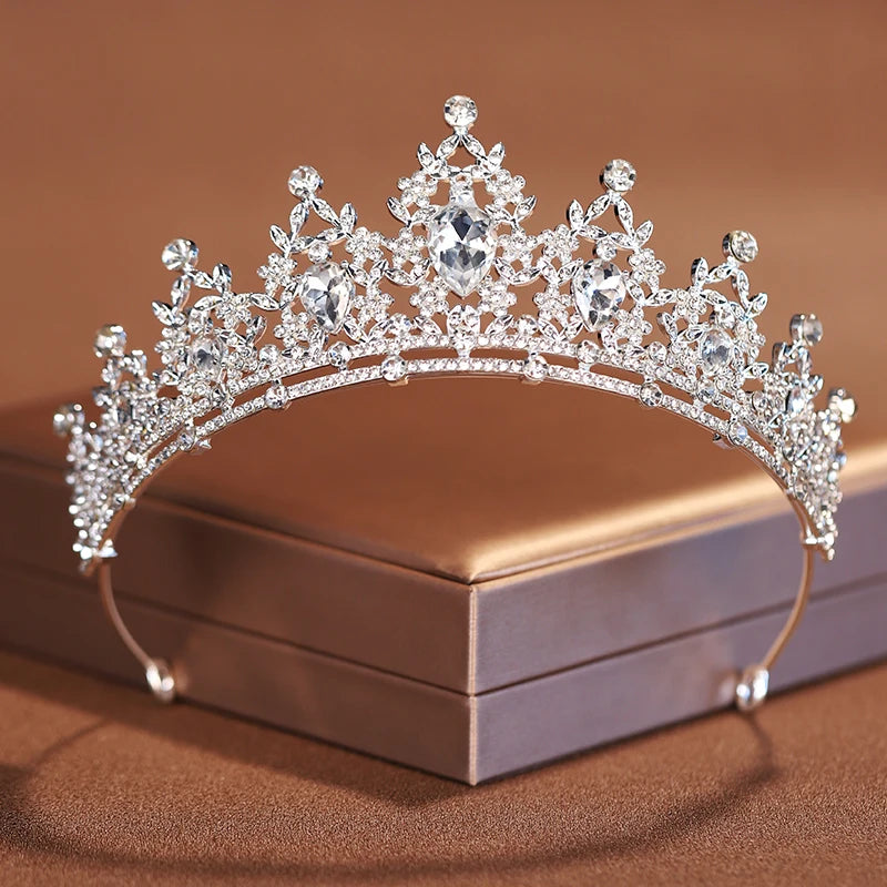 Elegant Purple Crystal Rhinestone Crown for Women