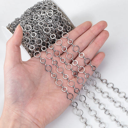 Stainless Steel Circle Link Chain for DIY Jewelry Making Necklace and Bracelet Supplies