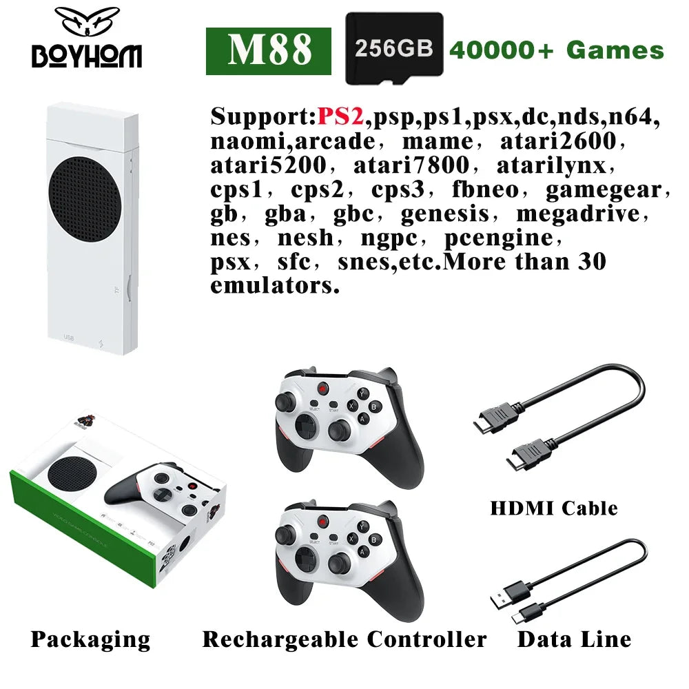 BOYHOM M88 Retro Handheld Console 2x Cortex A75 6x Cortex A55 Mali G52 20000 Plus Games Plug And Play PS2 PS1 Saturn Dreamcast N64