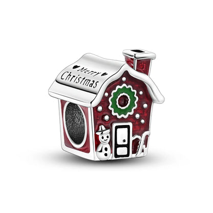 2025 Sterling Silver Christmas Charm Beads for Bracelets and Pendants KTC932