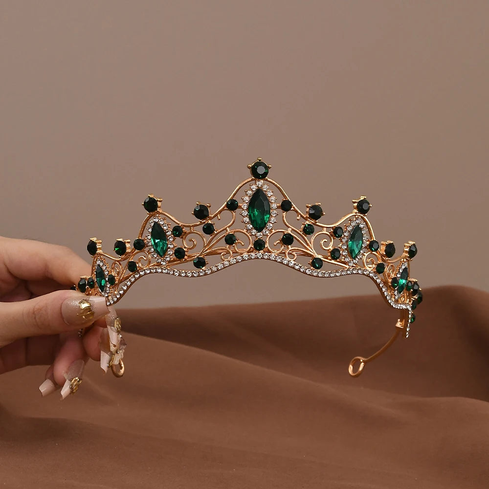 Radiant Princess Crystal Crown Headband for Bridal and Prom Elegance