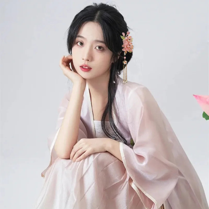 Vintage Chinese Hanfu Hair Accessories Set for Bridal Elegance