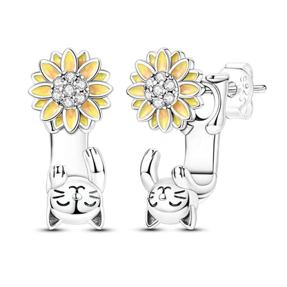 925 Sterling Silver Zirconia Hoop Earrings for Women Engagement Birthday Gift KTE501