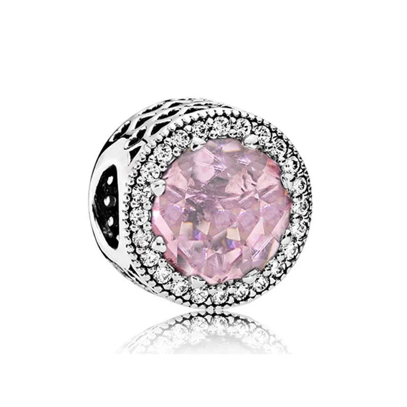 European 925 Sterling Silver Red Series DIY Charm Beads for Bracelet and Necklace Jewelry for Women