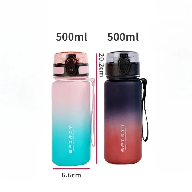 500Ml Frosted Shockproof Water Bottle With Filter Rope