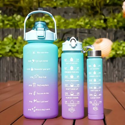 2L 900ml Leakproof Motivational Water Bottle For Fitness