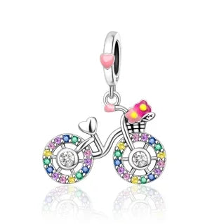 925 Sterling Silver Little Bear Butterfly Flower Fish Charms Beads for DIY Jewelry and Gift Bracelets